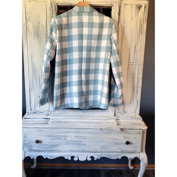 Anthropologie Maeve Gingham Blazer - New Large - Picture 6 of 7